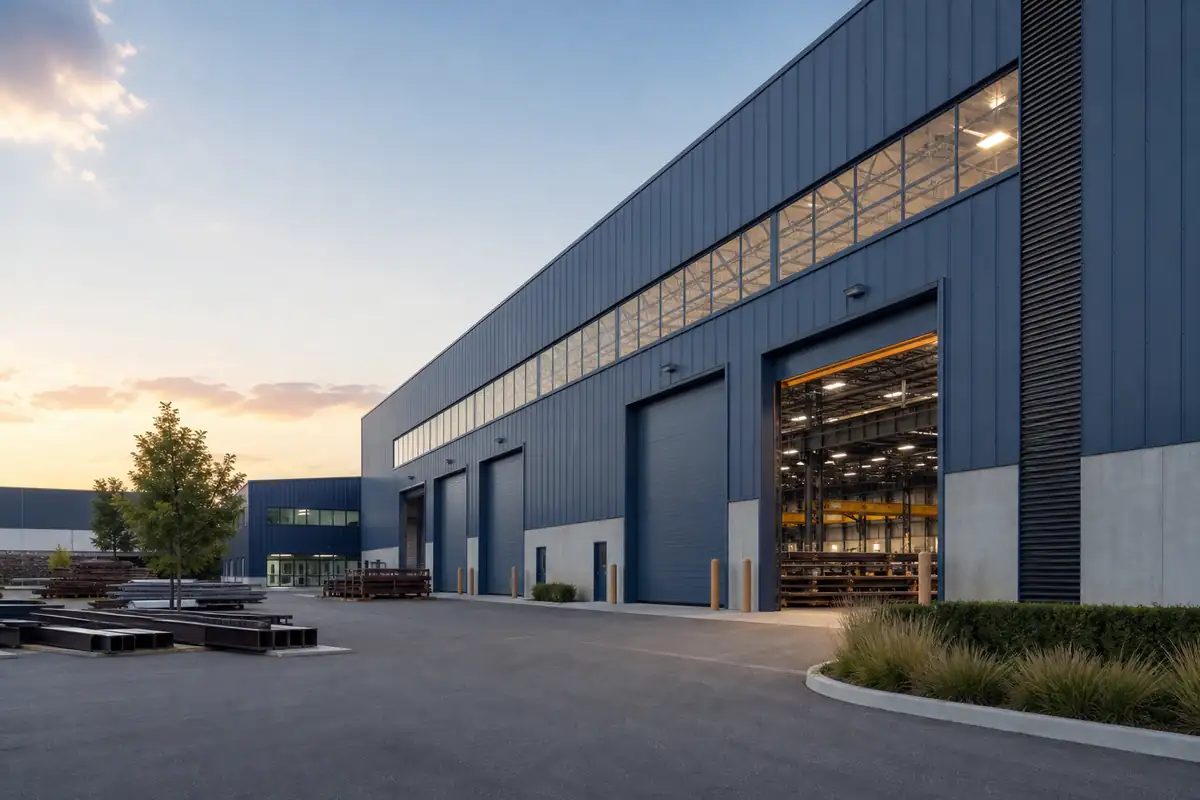 Reference visualization of a modern steel fabrication facility