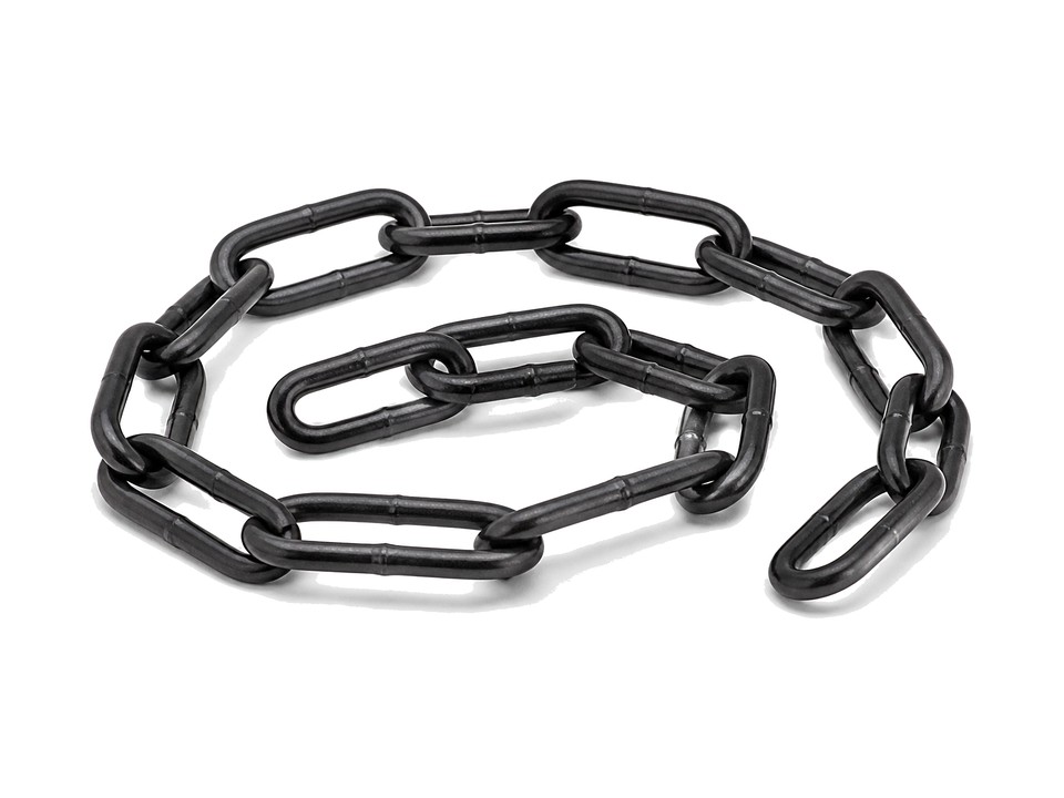 DIN long-link round chain on a white studio background