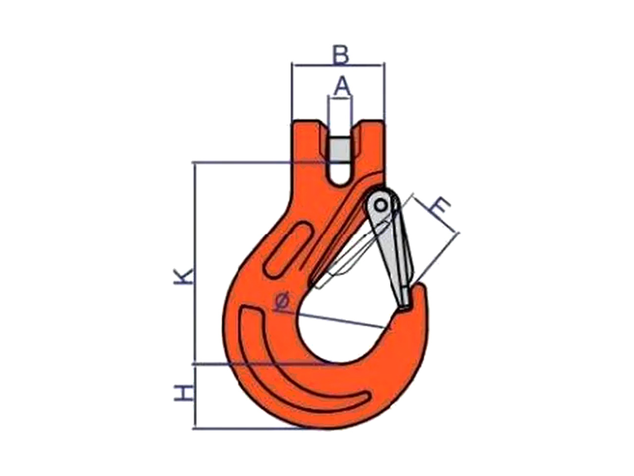 Lifting hooks and master links for rigging assemblies