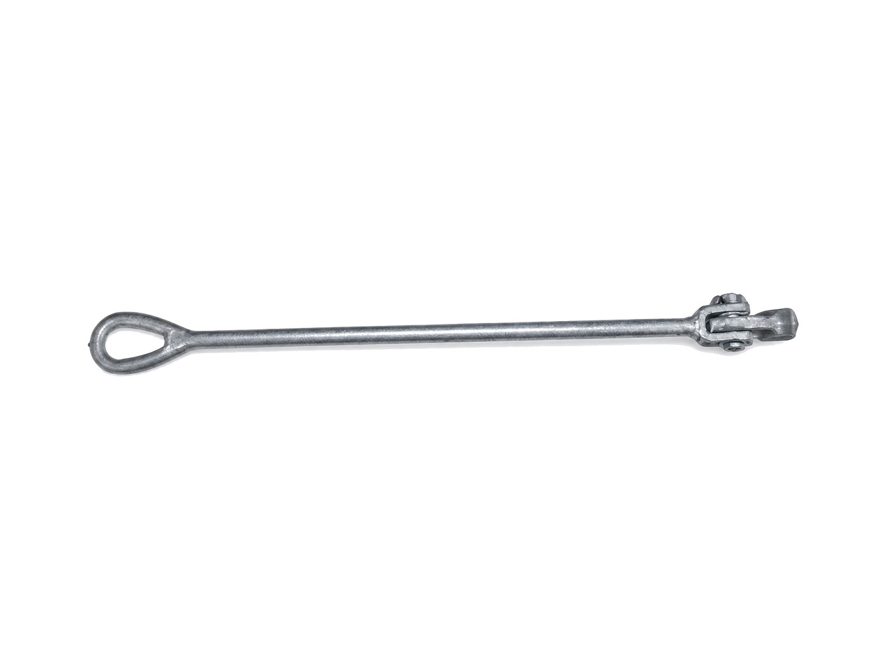 Container lashing rod on a white studio background